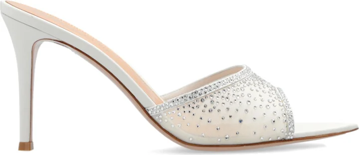 Heeled Mules Rania, , - White