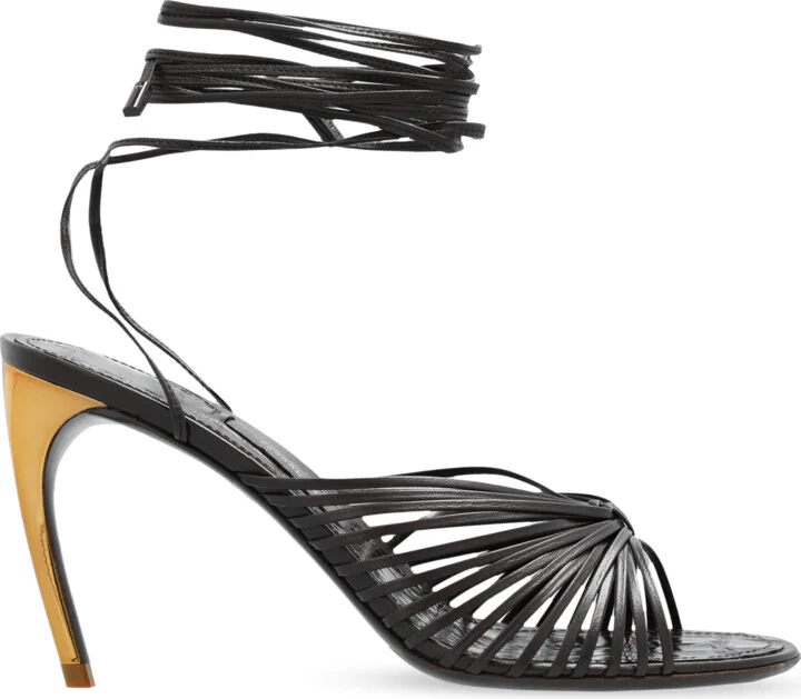 Heeled Sandals 'Atena', , - Brown