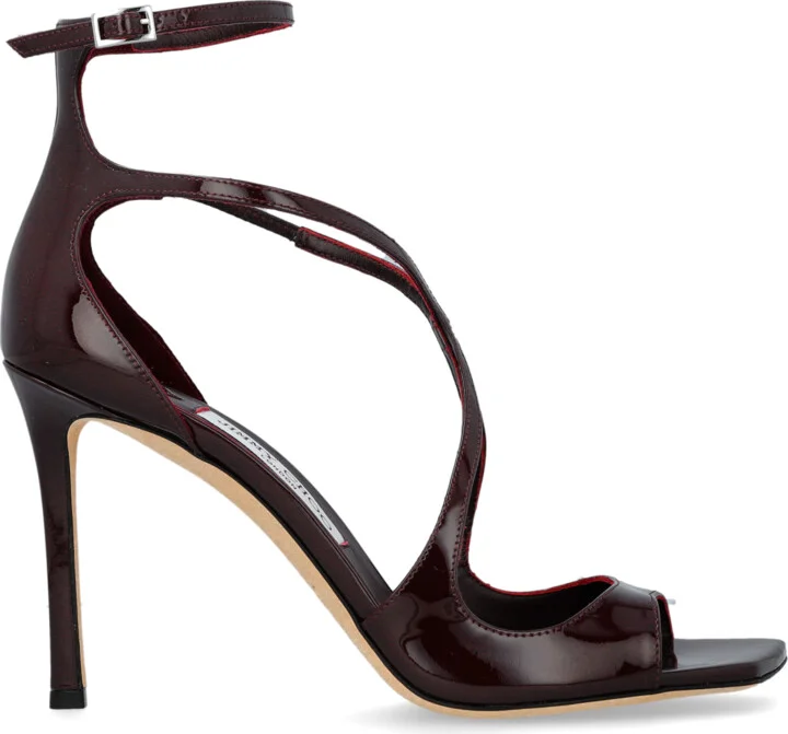 Heeled Sandals "Azia", , - Burgundy