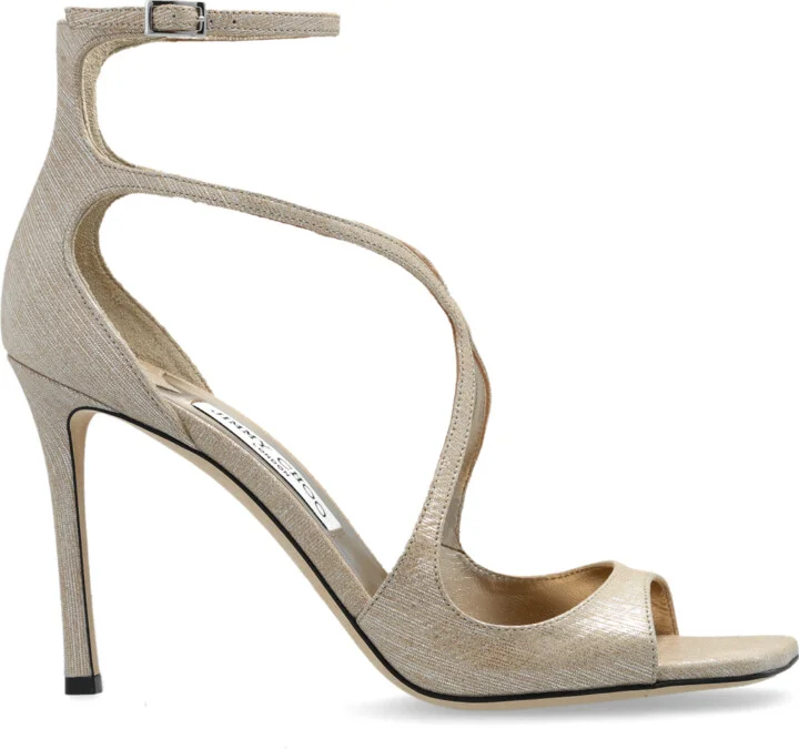 Heeled Sandals `Azia`, , - Silver