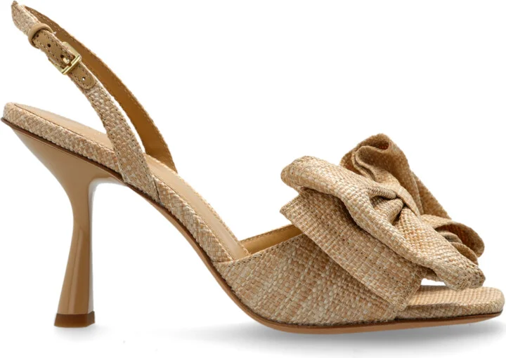 Heeled Sandals, , - Beige
