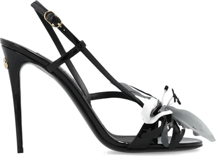 Heeled Sandals, , - Black