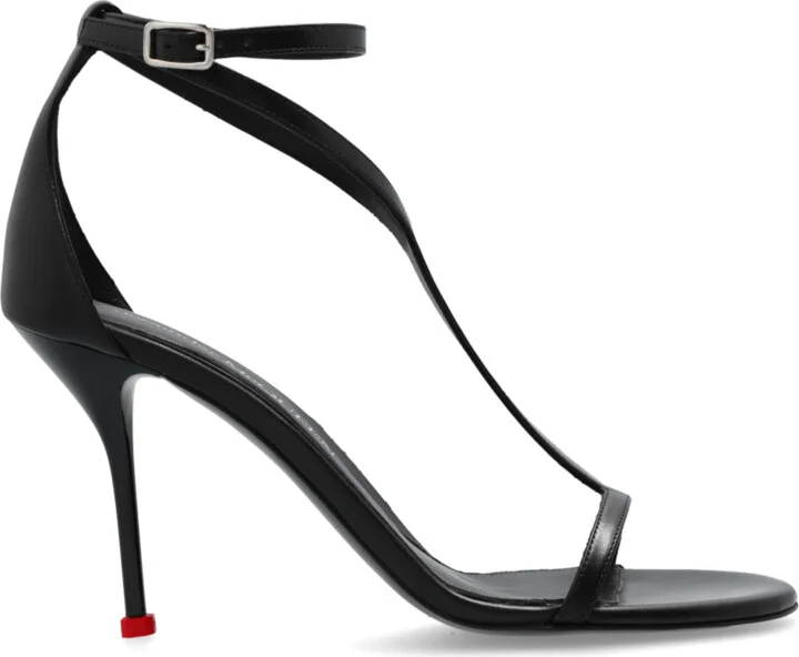 Heeled Sandals, , - Black