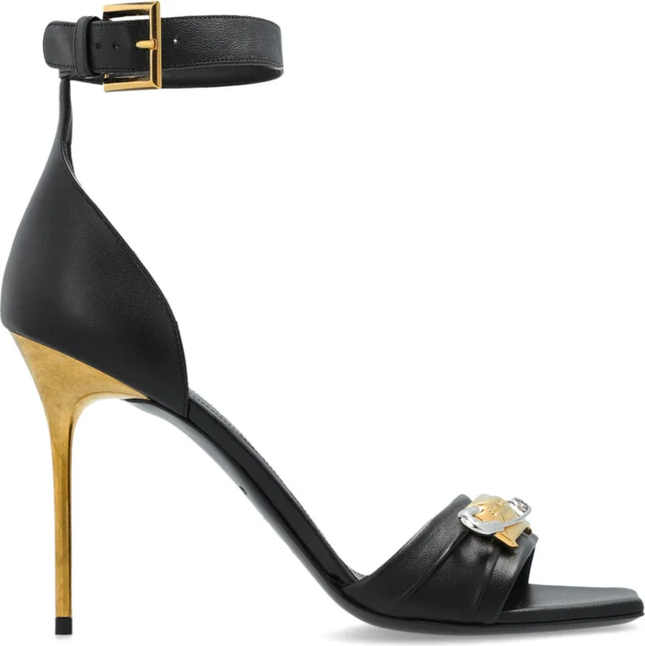 Heeled Sandals, , - Black