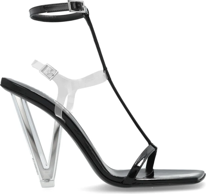 Heeled Sandals, , - Black