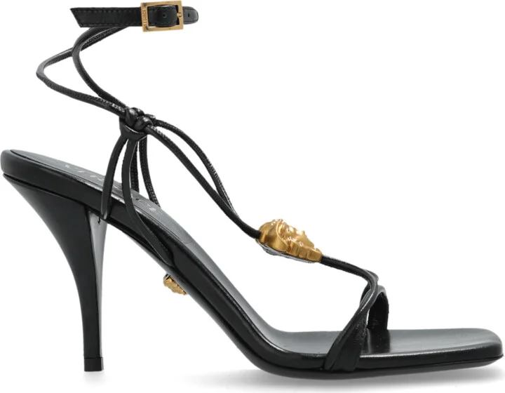 Heeled Sandals, , - Black