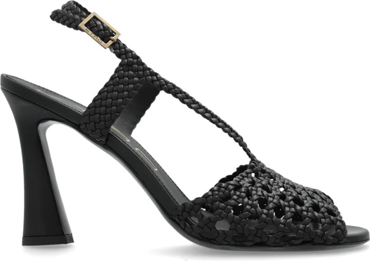 Heeled Sandals, , - Black