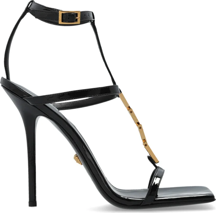 Heeled Sandals, , - Black