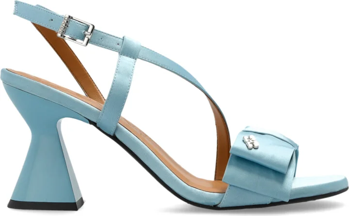 Heeled Sandals, , - Blue