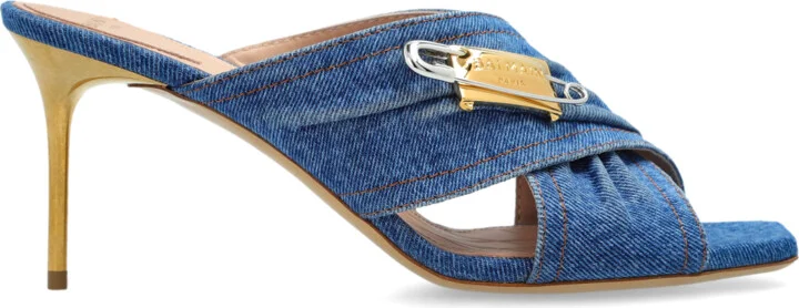 Heeled Sandals, , - Blue