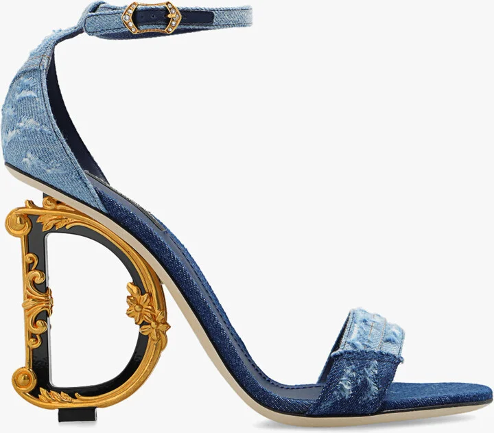 Heeled Sandals, , - Blue