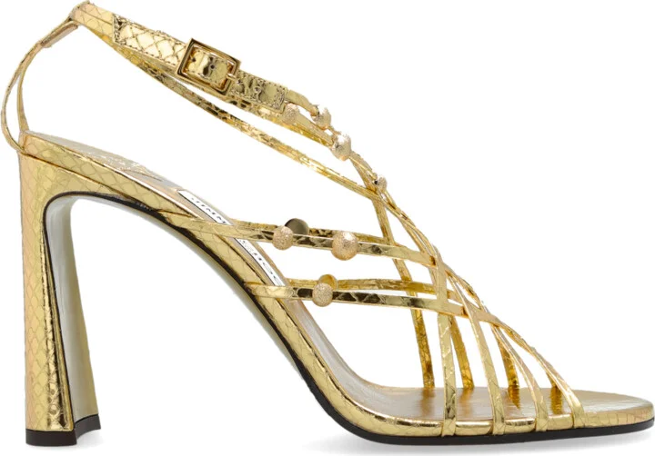 Heeled Sandals "Felice", , - Gold