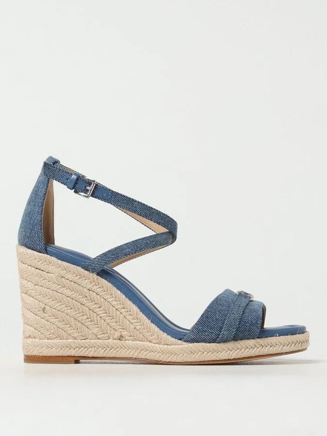 Heeled Sandals MICHAEL KORS Woman color Denim
