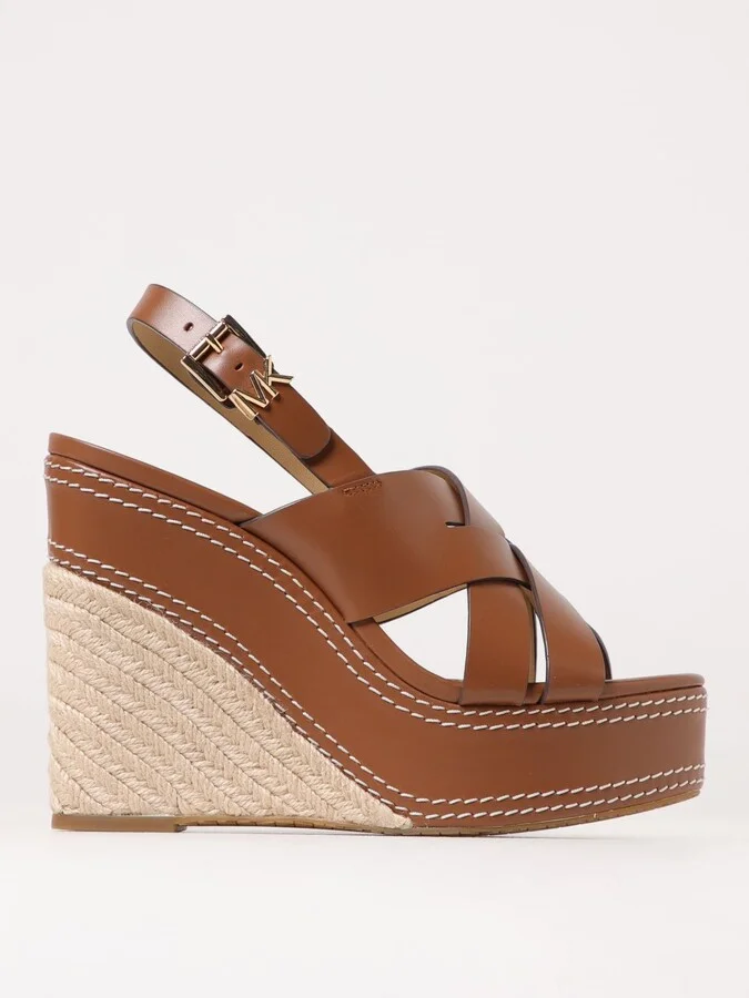 Heeled Sandals MICHAEL KORS Woman color Leather