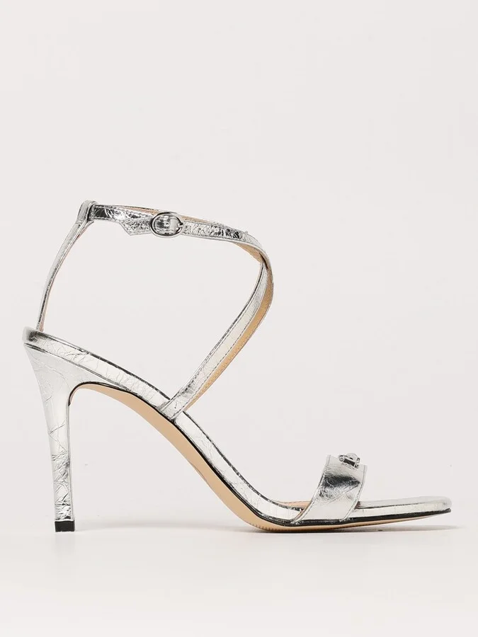 Heeled Sandals MICHAEL KORS Woman color Silver