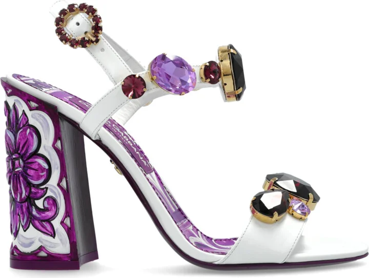 Heeled Sandals, , - Purple