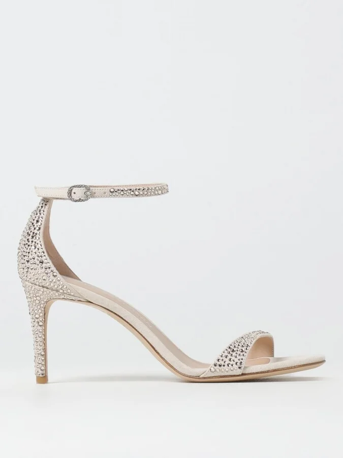 Heeled Sandals STUART WEITZMAN Woman color Silver