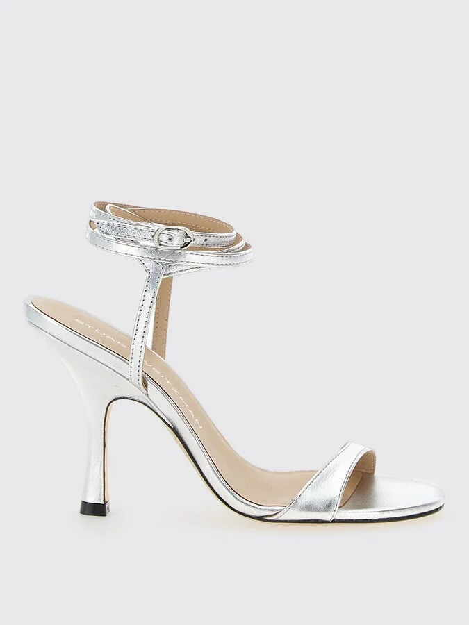 Heeled Sandals STUART WEITZMAN Woman color Silver
