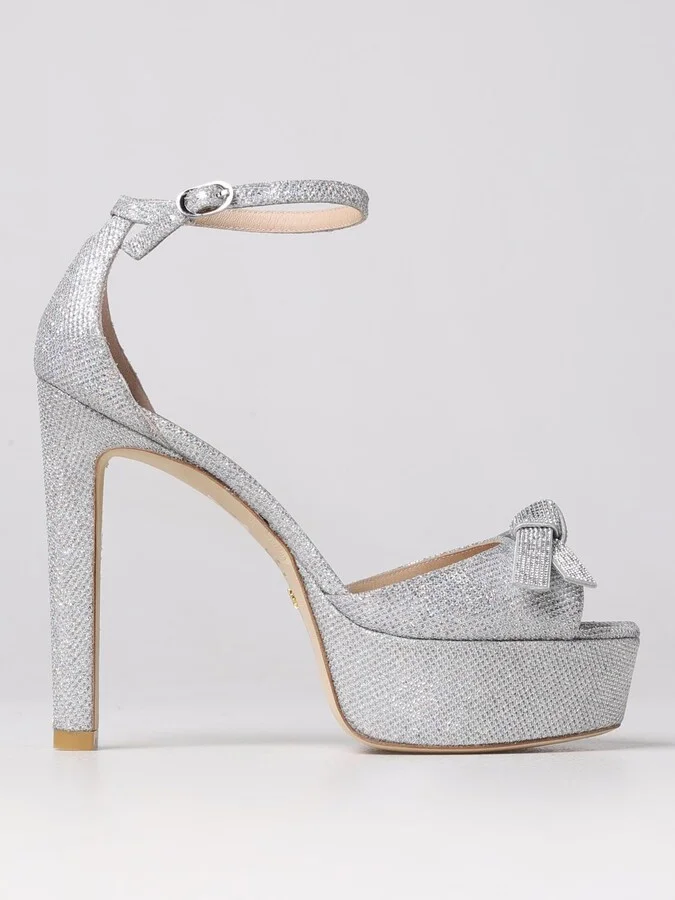 Heeled Sandals STUART WEITZMAN Woman color Transparent