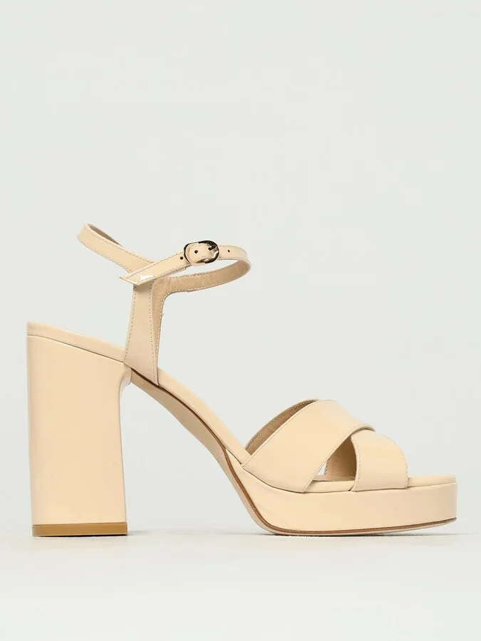 Heeled Sandals STUART WEITZMAN Woman color Yellow Cream