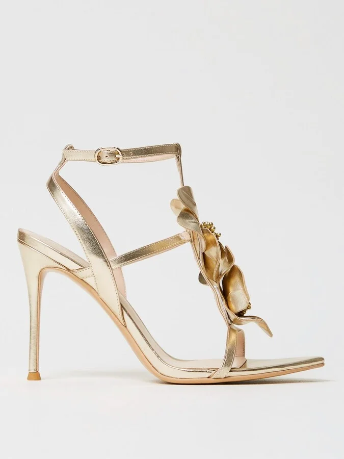 Heeled Sandals TWINSET Woman color Platinum