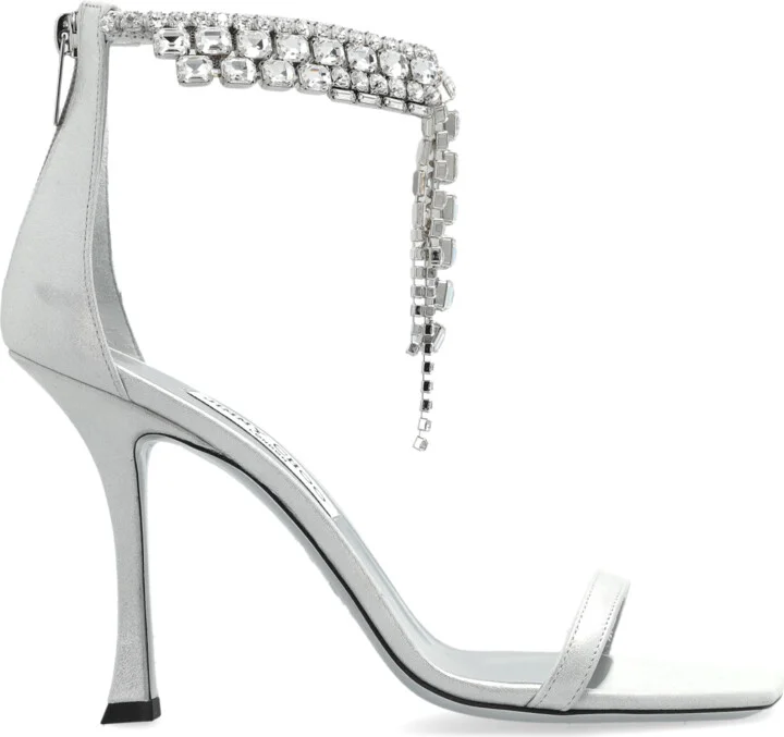 Heeled Sandals `Verity`, , - Silver