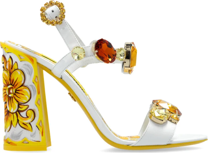 Heeled Sandals, , - White