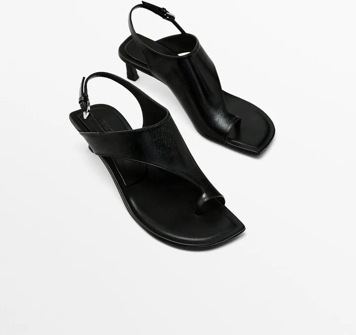 Heeled Sandals With Asymmetric Instep - Limited Edition - Image 3