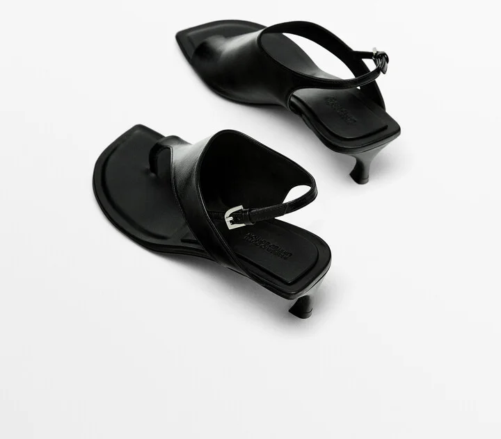 Heeled Sandals With Asymmetric Instep - Limited Edition - Image 4