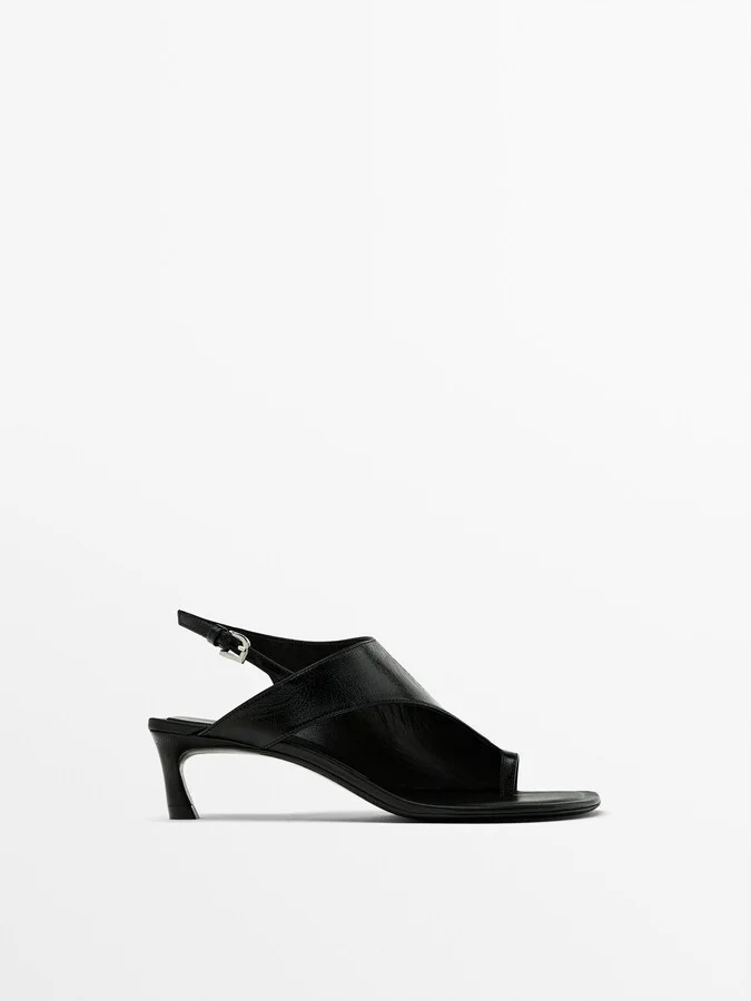 Heeled Sandals With Asymmetric Instep - Limited Edition