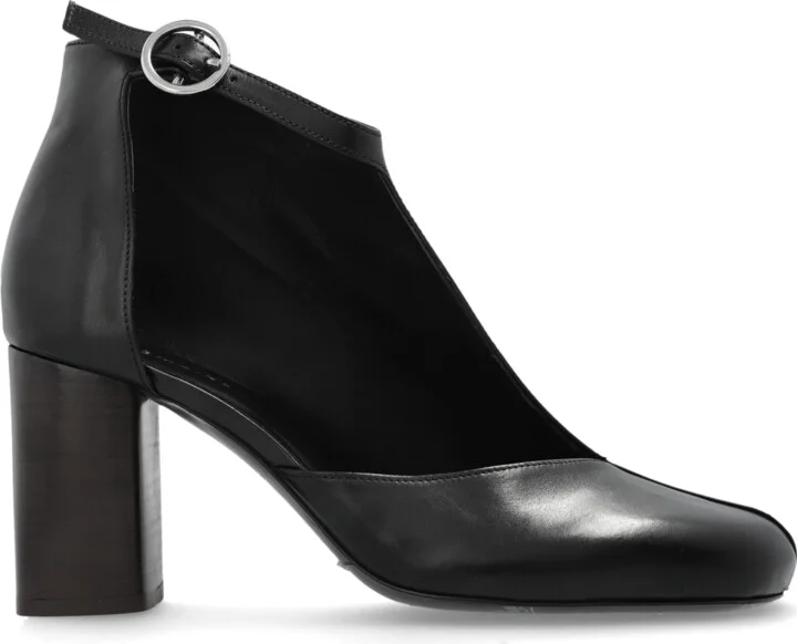 Heeled Shoes Cut Out, , - Black