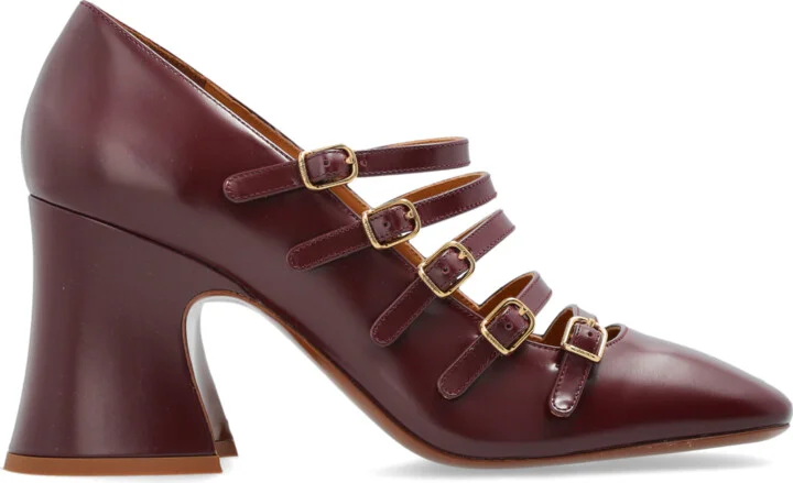 Heeled Shoes "Janis", , - Burgundy