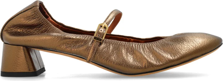 Heeled Shoes Mary Jane, , - Gold