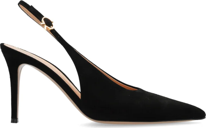 Heeled Shoes "Robbie Sling", , - Black