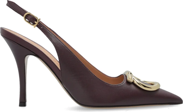 Heeled Shoes `Sara`, , - Brown