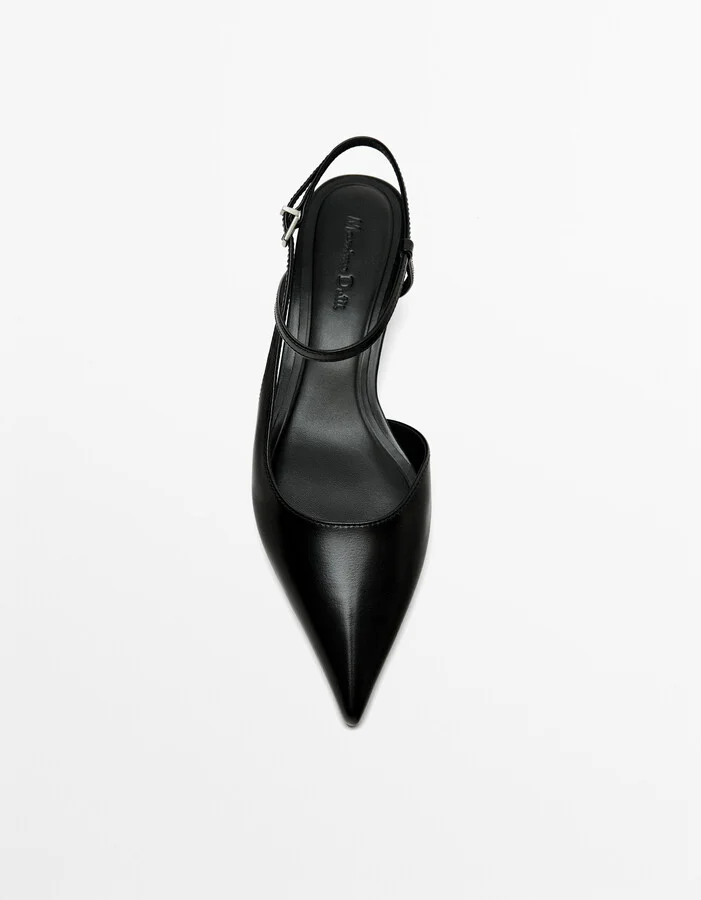 Heeled Slingback Shoes With Buckle - Image 5