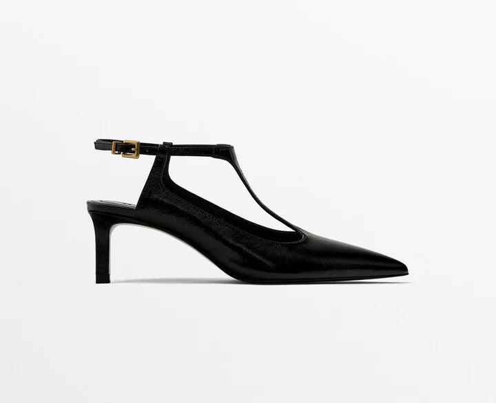 Heeled Slingback Strap Shoes - Image 2