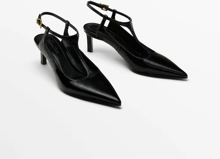 Heeled Slingback Strap Shoes - Image 3