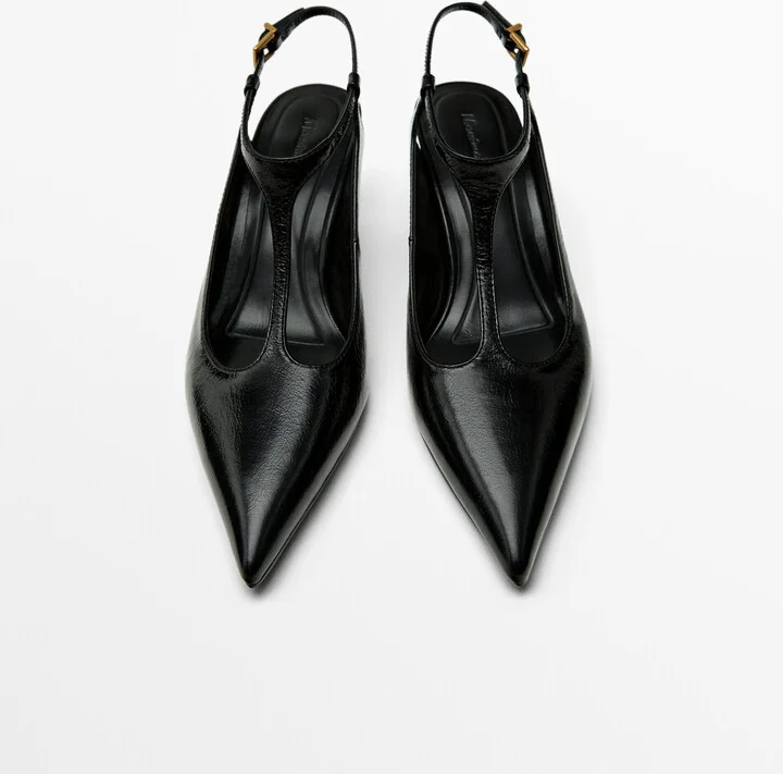Heeled Slingback Strap Shoes - Image 5