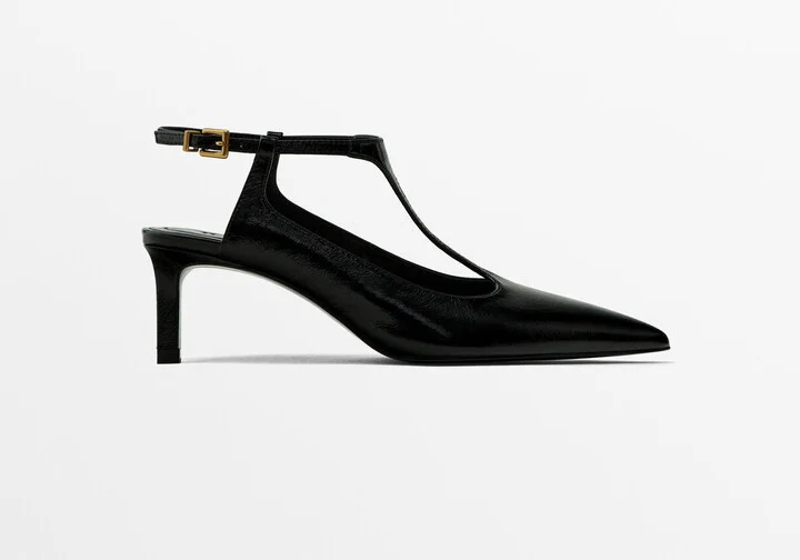 Heeled Slingback Strap Shoes