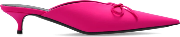 Heeled Slippers 'Knife Bow', , - Pink