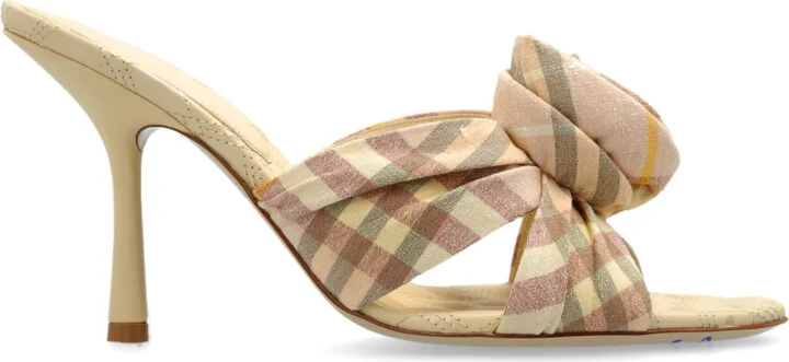 Heeled Slippers Mews, , - Beige