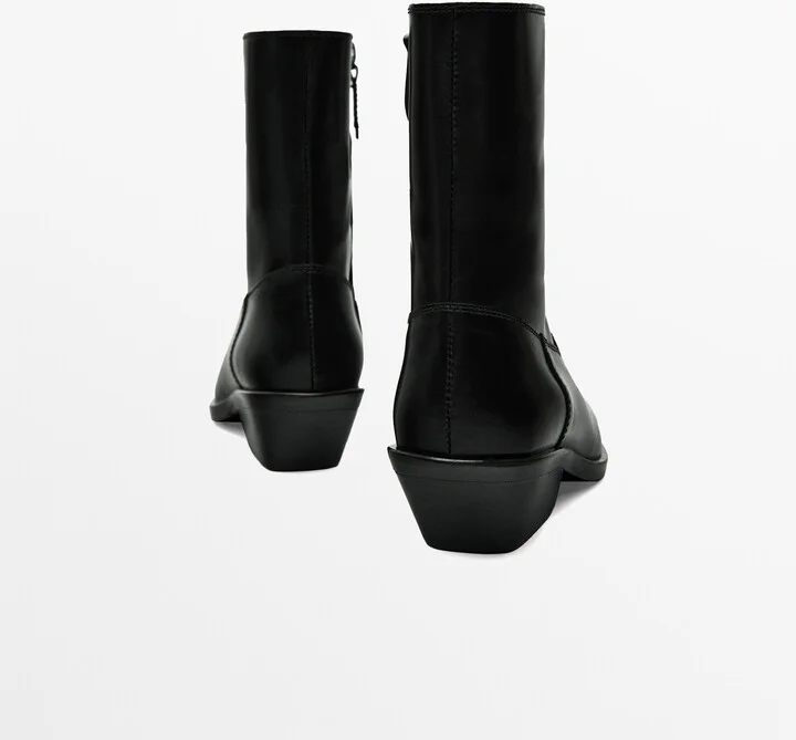 Heeled Square-Toe Ankle Boots - Image 4