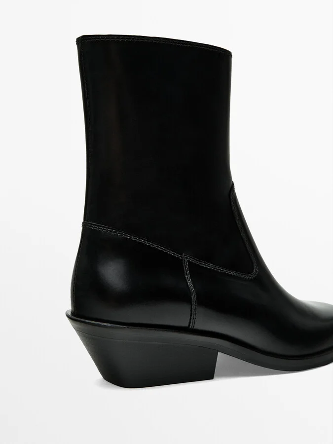 Heeled Square-Toe Ankle Boots - Image 5
