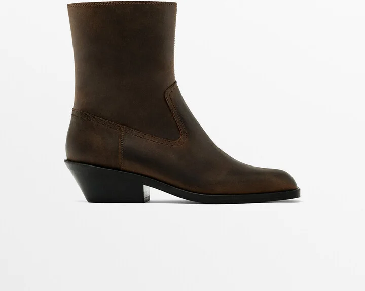 Heeled Square-Toe Ankle Boots - Image 2