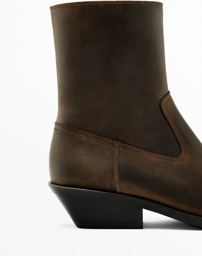 Heeled Square-Toe Ankle Boots - Image 5
