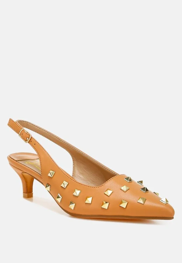 Hegron Stud Embellished Kitten Heels - Image 2
