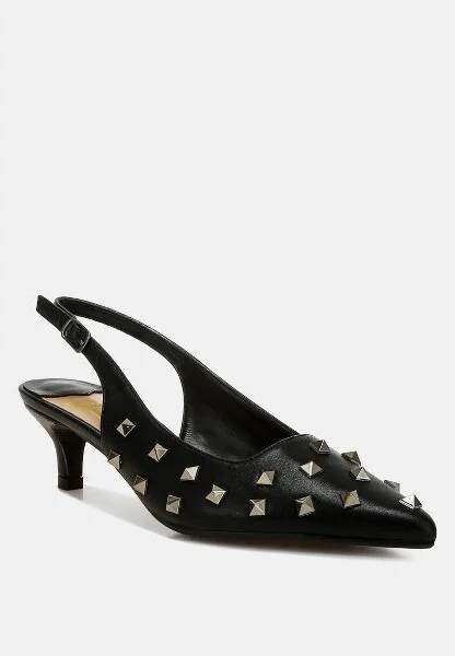Hegron Stud Embellished Kitten Heels Women - Image 2