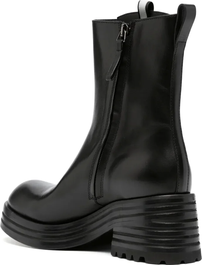 Heidi zip-up brushed-leather boots - Image 3