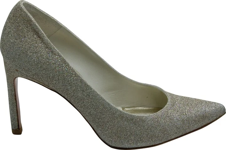 Heist 95 Pumps in Gold Glitter Lamé Leather